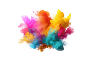 Colorful explosion of vibrant inks