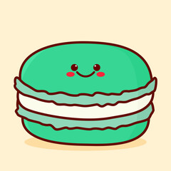 hand drawn vector illustration of an macaron