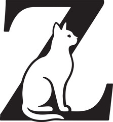 black cat on white background