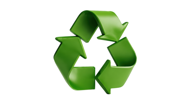 Green recycling symbol