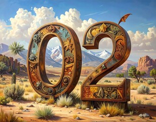 Year 2023 desert monument art piece