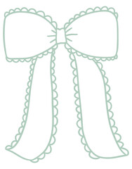 Outline hand drawn bow