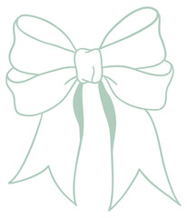 Outline hand drawn bow