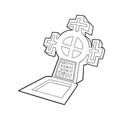 Halloween tombstone with cross