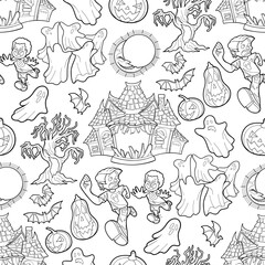 Halloween seamless pattern