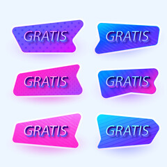 Gradient gratis label collection