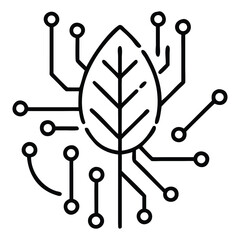 Digital Leaf: The image features a stylized digital leaf, where circuits meet the nature's beauty in a creative representation.