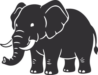 Fototapeta premium Vector of mascot elephant illustration isolated on white
