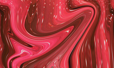 A digital abstract illustration with fluid red and brown swirl patterns