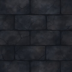 Obraz premium Seamless Dark Stone Wall Texture – Gothic Brick Background for Architecture and Game Design