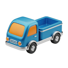 Blue Pickup Truck 3D Render