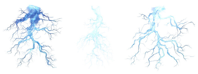 Three abstract, intricate, light-blue designs.  Complex, fractal-like patterns