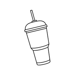 Hand Drawn Coffee Chalk Vector Illustrations – Minimalist Line Art Cafe Icons and Beverage Set