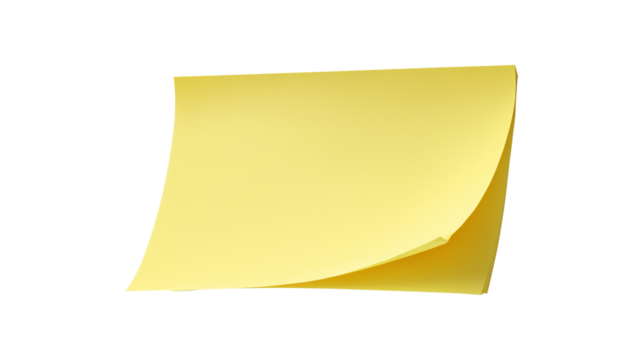 Blank sticky note symbolizing planning and productivity