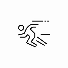 sprinting human figure icon sign vector