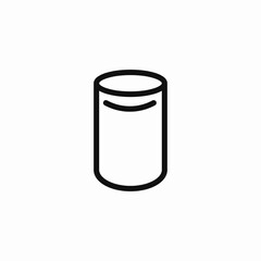 tall empty cylinder icon sign vector
