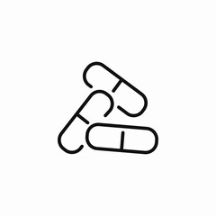 three pills icon icon sign vector