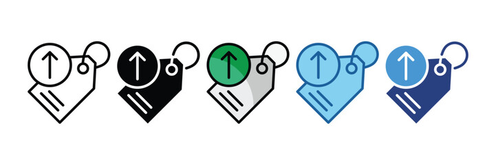 Price Tag Up  Icon Element For Design
