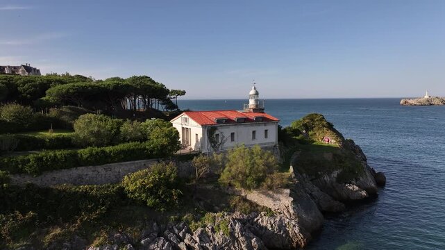 Faro de la Cerda en la Magdalena, Santander, Cantabria