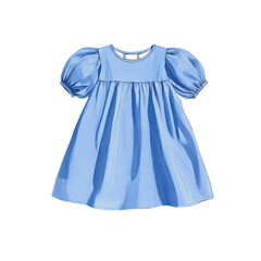 Obraz premium Light-blue child's dress illustration