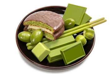 抹茶を練り込んだ日本のチョコレート菓子