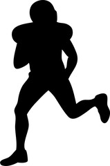 American Football Silhouette Vector | Sport Player Clipart | Ball Game Icon Design