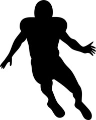American Football Silhouette Vector | Sport Player Clipart | Ball Game Icon Design