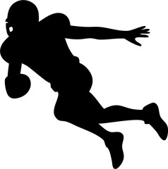 American Football Silhouette Vector | Sport Player Clipart | Ball Game Icon Design