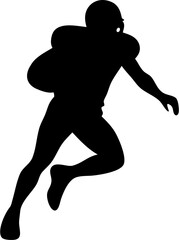 American Football Silhouette Vector | Sport Player Clipart | Ball Game Icon Design
