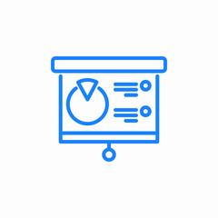 presentation piechart icon sign vector