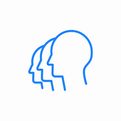 profile people group icon sign vector