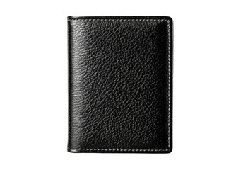 Black leather wallet, top view.  Compact, simple design