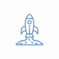 rocket start icon sign vector