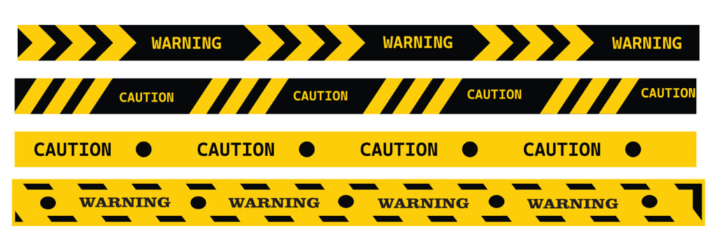 caution tape warning yellow danger line black stripes board signs graphic background security ribbon hazard police lane attention safety barrier crime barricade quarantine design risk icon isolate