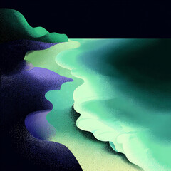 Sand - A granular surface along a shore