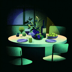 Table - A flat-topped surface for dining -# Create