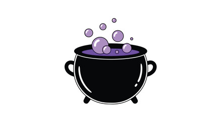 couldron with purple bubble