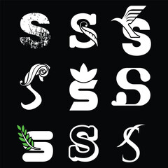 initial S design, luxury monogram S, feminine S, masculine S, S calligraphy design, custom S letter, S name initial, monogram S logo, artistic letter S, premium S, S typographic logo, royal letter S