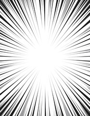 Radial black and white lines radiating from a central point