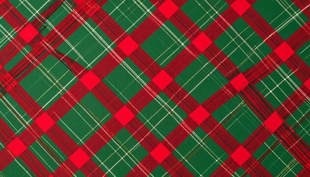 Festive plaid fabric texture