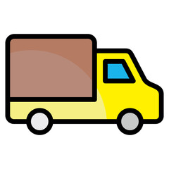 Delivery Van  Icon Element For Design
