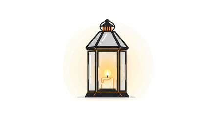 vintage lantern with a candle