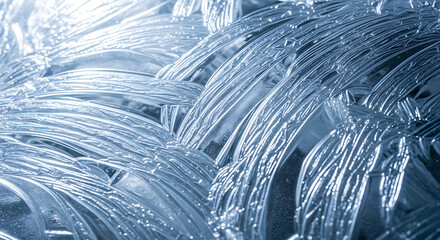 Abstract blue ice texture horizontal close up macro frozen water surface cool coolness