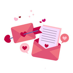 envelope with hearts
