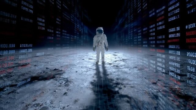 Astronaut on lunar surface