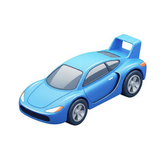 Stylized blue sport car design