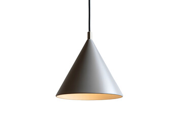 Light gray conical pendant lamp