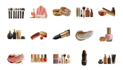  Cosmetic and Beauty Products PNG set files 