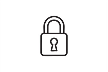 Minimalist unlock icon design, open padlock vector illustration for safety, defense, and secure access concepts