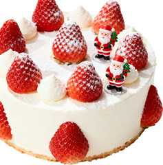 크리스마스딸기케이크_산타장식